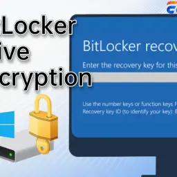 Ekran odzyskiwania funkcji BitLocker. Klucz odzyskiwania jest potrzebny do odblokowania zaszyfrowanego dysku.