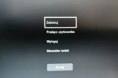 Ekran blokady systemu Windows: Zablokuj, Przełącz użytkownika, Wyloguj, Menedżer zadań. Jak po naciśnięciu ctrl alt delete.