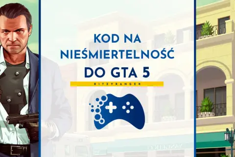 Michael z GTA 5 szuka kodu na nieśmiertelność. Grafika z kontrolerem i budynkami.