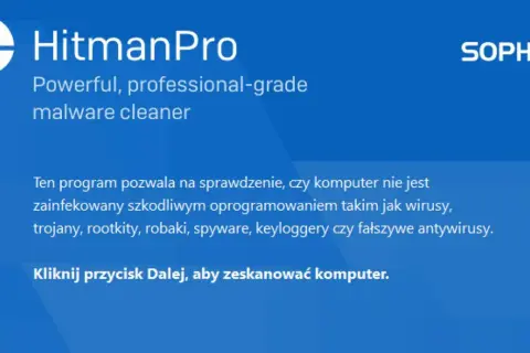 HitmanPro, profesjonalny antimalware, skanuje komputer w poszukiwaniu wirusów, trojanów i innych zagrożeń.
