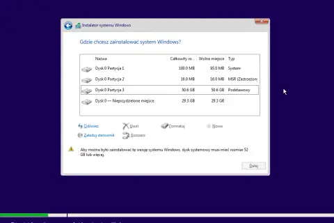 Jak podzielić dysk na partycje podczas instalacji Windows 10 bez ryzyka utraty danych
