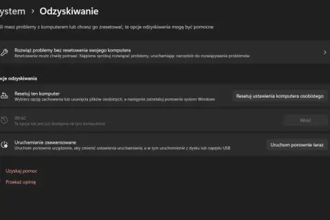 Jak zresetować Windows 10 do ustawień fabrycznych bez utraty danych