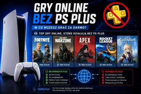 Darmowe gry na PS5: Fortnite, Warzone, Apex Legends, Rocket League, Genshin Impact. Graj online bez PS Plus!