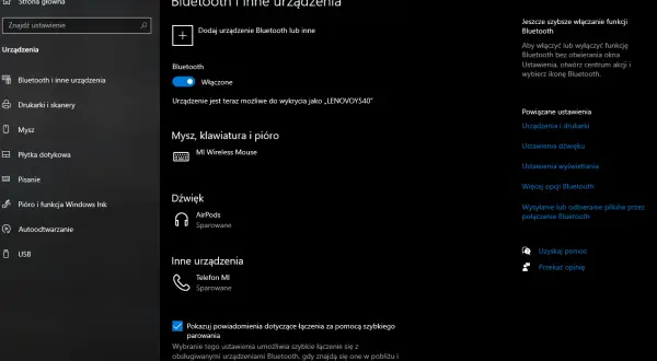Jak włączyć Bluetooth na PC: w Ustawieniach wybierz "Bluetooth i inne urządzenia", a następnie włącz przełącznik.