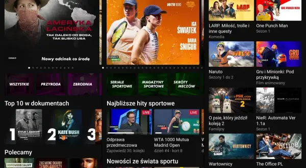 Oglądaj seriale, filmy i sport – tv za free naprawdę działa! Zobacz nowości i ostatnio oglądane.