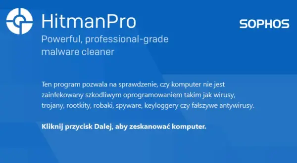 HitmanPro, profesjonalny antimalware, skanuje komputer w poszukiwaniu wirusów, trojanów i innych zagrożeń.