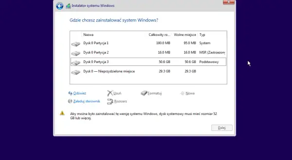 Jak podzielić dysk na partycje podczas instalacji Windows 10 bez ryzyka utraty danych
