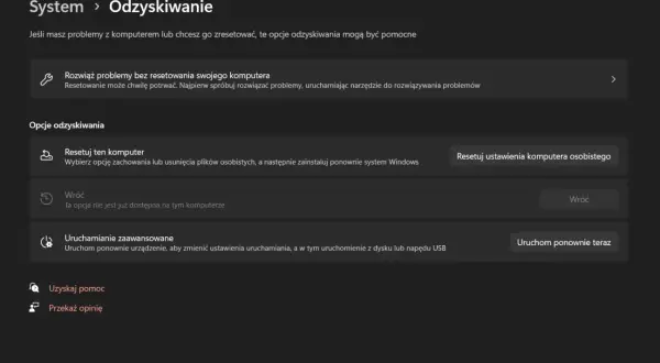 Jak zresetować Windows 10 do ustawień fabrycznych bez utraty danych