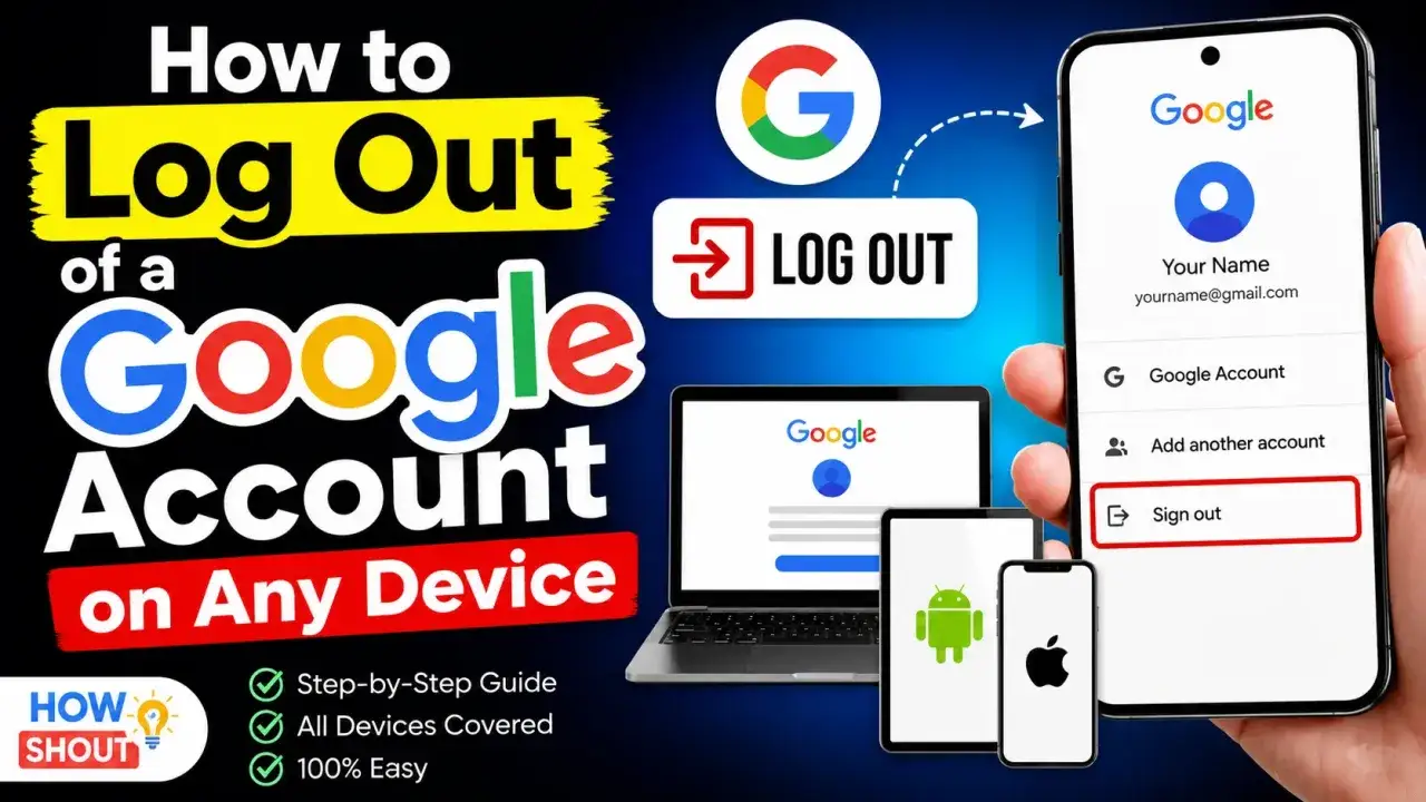 Jak wylogować się z konta Google na dowolnym urządzeniu. Instrukcja krok po kroku.