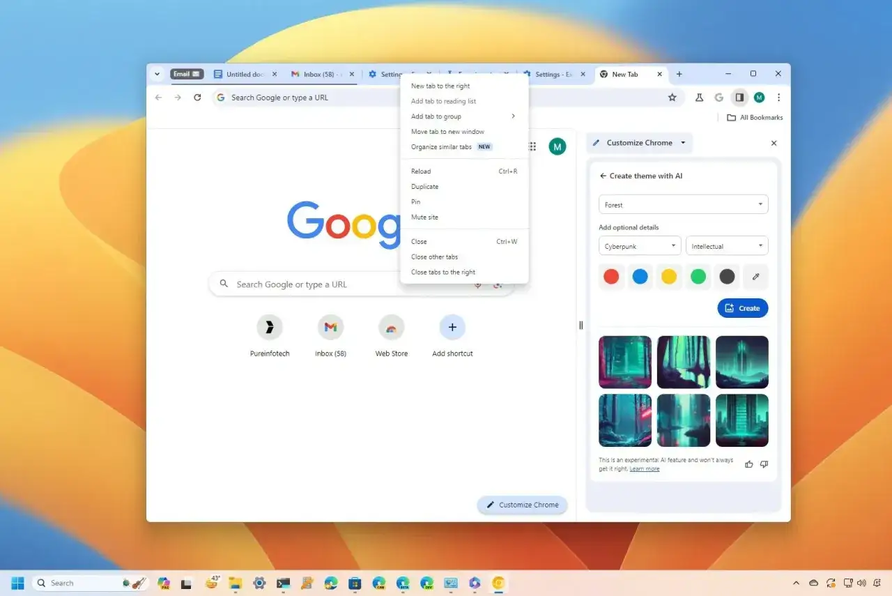 Eksperymentuj z trybem AI w Google Chrome, tworząc unikalne motywy. Wybierz styl, dodaj detale i zobacz, jak sztuczna inteligencja generuje nowe wizualizacje.