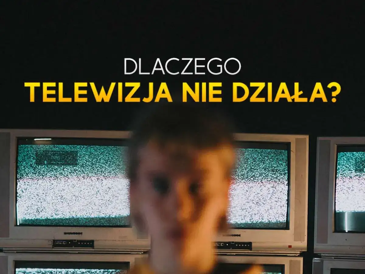 Dzisiaj brak sygnału telewizji naziemnej. Na ekranach telewizorów szum i zakłócenia, a napis głosi: