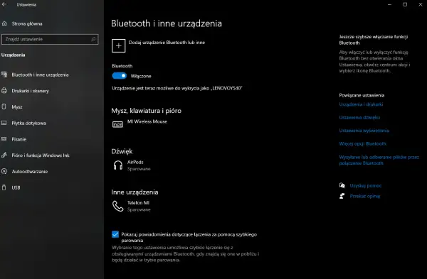 Jak włączyć Bluetooth na PC: w Ustawieniach wybierz "Bluetooth i inne urządzenia", a następnie włącz przełącznik.