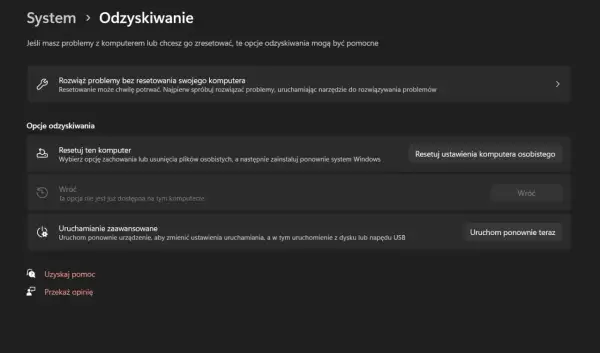Jak zresetować Windows 10 do ustawień fabrycznych bez utraty danych